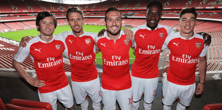 The Home kit, originally produced on Arsenal.com.