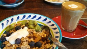Granola and greek yogurt from The Coffice